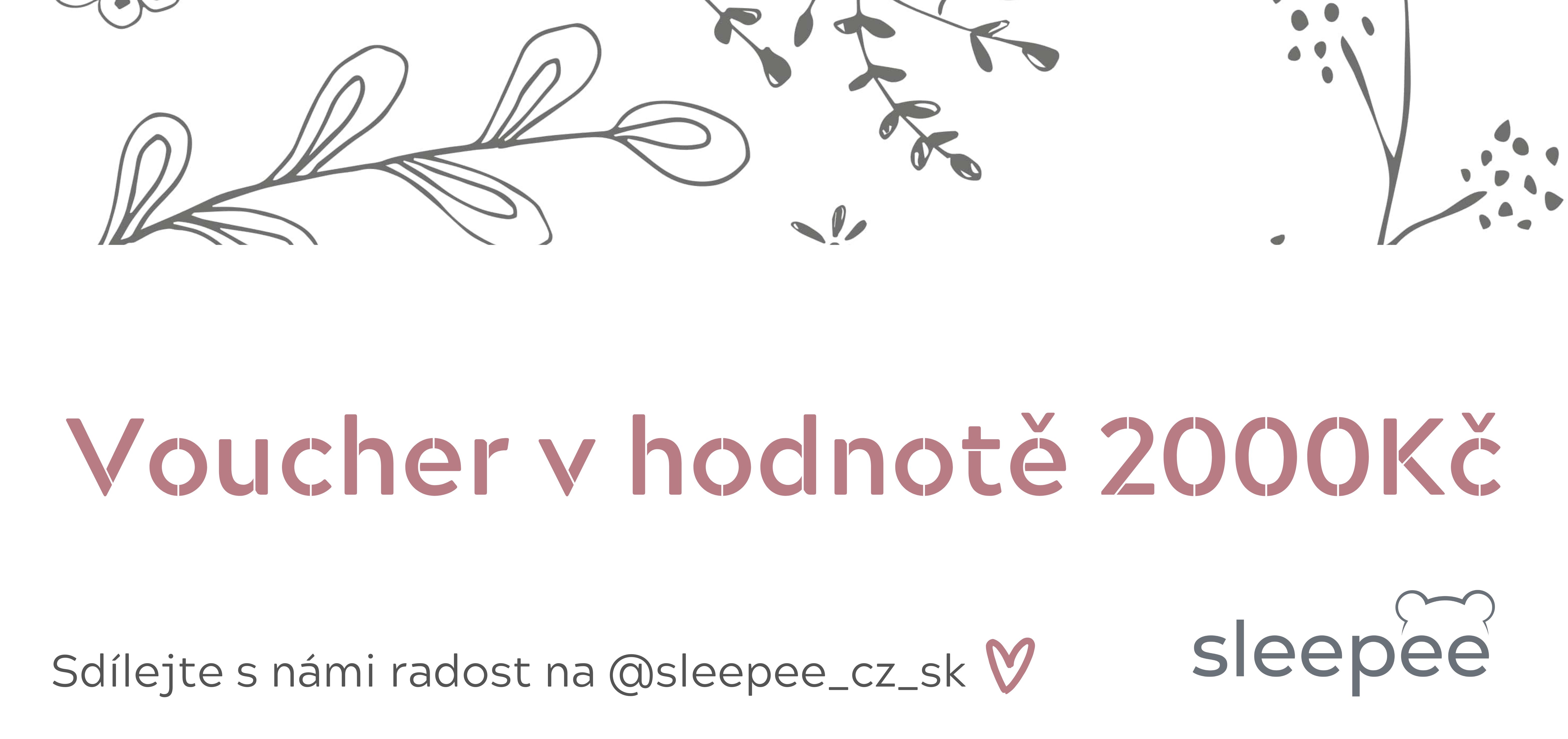Sleepee Dárkový voucher v hodnotě 2000 Kč