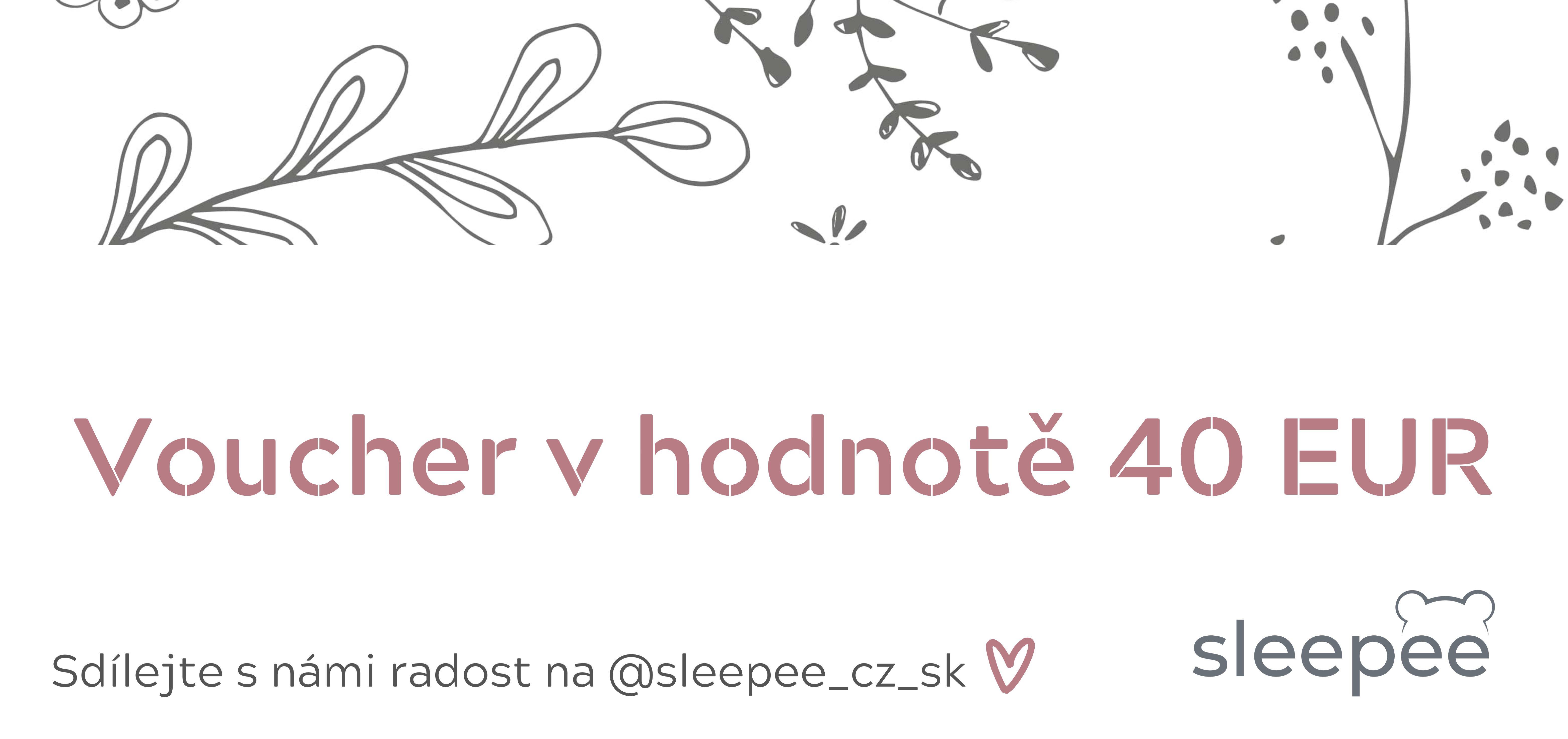 Sleepee Dárkový voucher v hodnotě 40 EUR