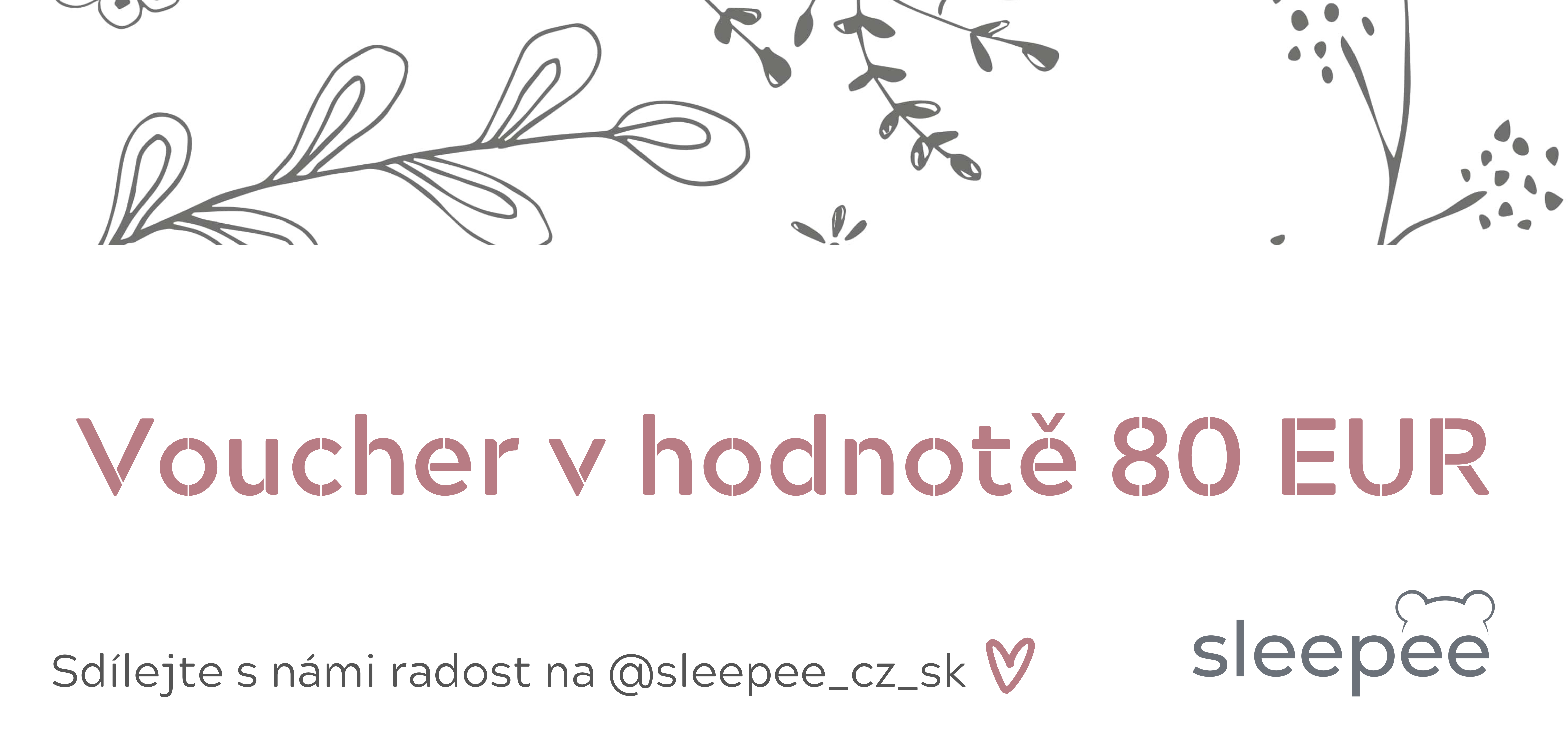 Sleepee Dárkový voucher v hodnotě 80 EUR