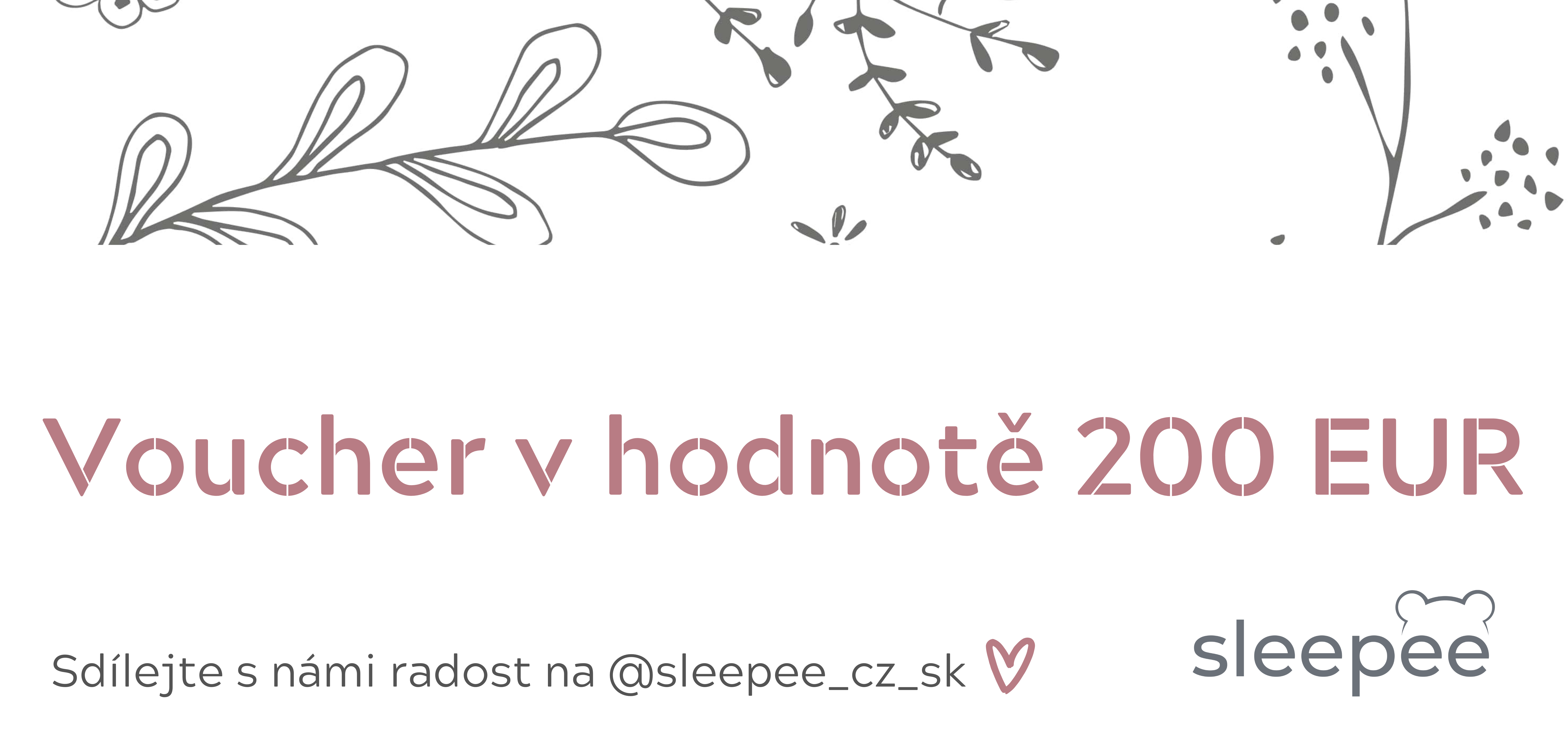 Sleepee Dárkový voucher v hodnotě 200 EUR