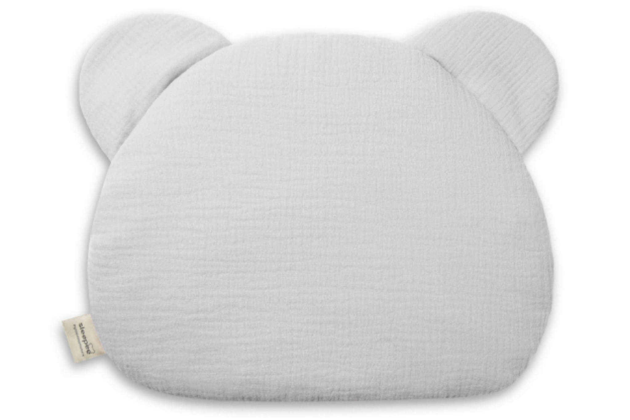 Mušelínový plochý polštář Teddy Bear Sleepee Grey šedá