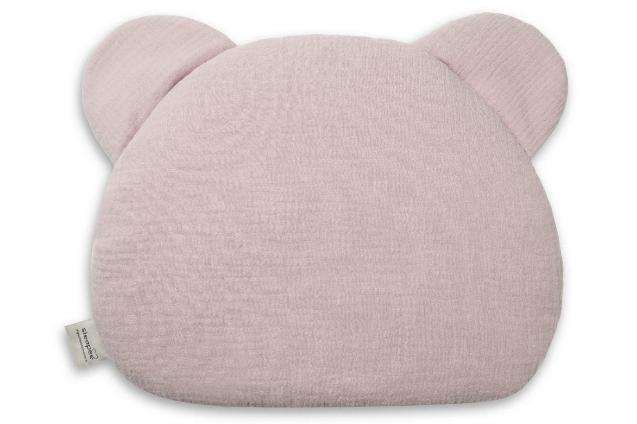 Mušelínový plochý polštář Teddy Bear Sleepee Rose růžová