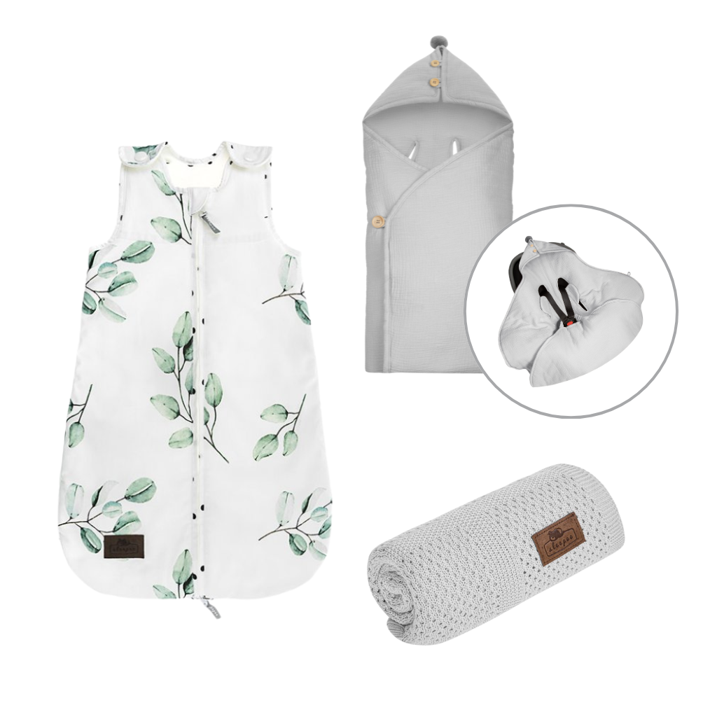 Sleepee Základní sada pro cestu z porodnice Newborn safe travels + dárek