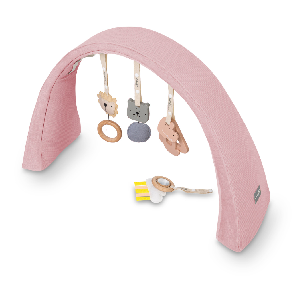 Nastavitelná hrazdička pro miminko s hračkami Sleepee Pink