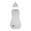 Zavinovačka Sleepee First Step Swaddle s čepičkou zdarma světle šedá