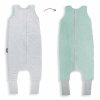 Celoroční spací pytel s nohavicemi Sleepee Melange Grey/Mint S