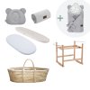 Royal Baby sada s košíkem a matrací + zavinovačka zdarma GREY