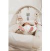 Multifunktionales 4-in-1 Babynest mit Spielbogen und weißem Rauschen Sleepee Pink