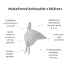 Mušelínový klobouček s kšiltem