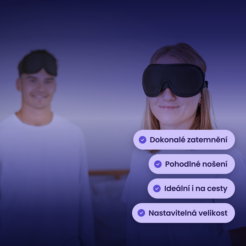 Výhody masky na spaní Dreamer – dokonalé zatemnění a pohodlné nošení