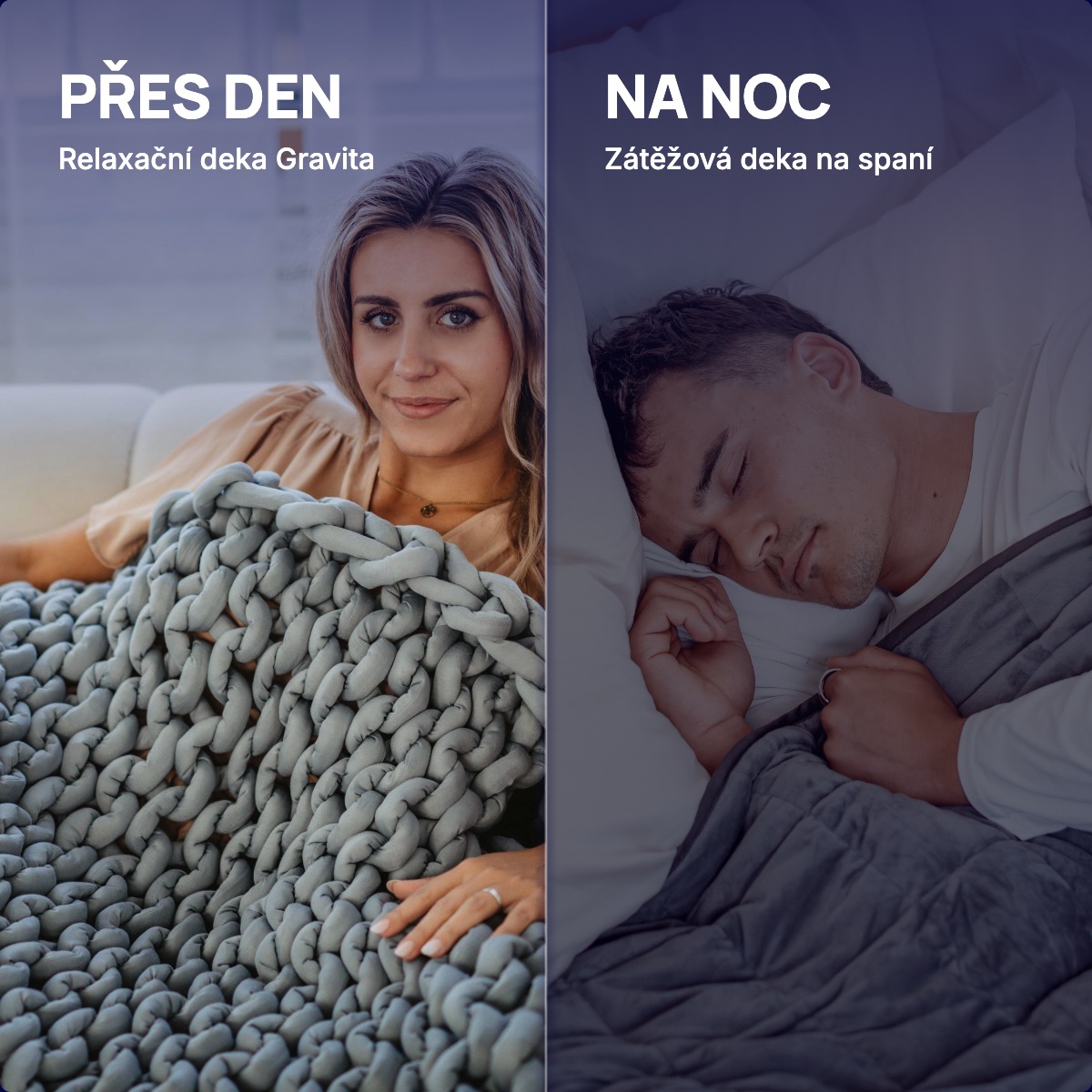Rozdíl mezi relaxační dekou Gravita a zátěžovou dekou na spaní