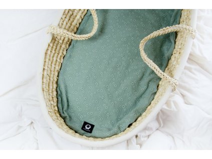 muselinova vlozka do hluboke korby kocaru mojzisova kose sleepsheep dusty mint s vysivkou (2)