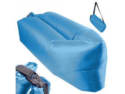 Nafukovací postel Lazy BAG SOFA modrá 230x70cm