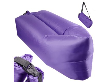 Nafukovací postel Lazy BAG SOFA fialová 230x70cm