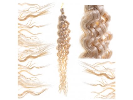 Syntetické vlasy pro tkaní v afroloki blond