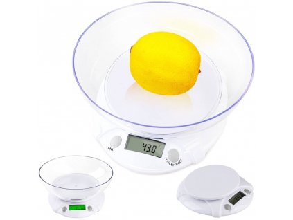 LCD podsvícená kuchyňská váha s miskou 7 Kg / 1g