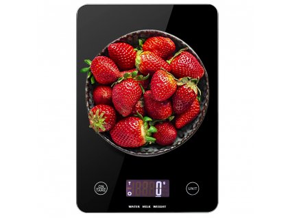 Elektronická kuchyňská váha do 5 kg, skleněný LCD displej