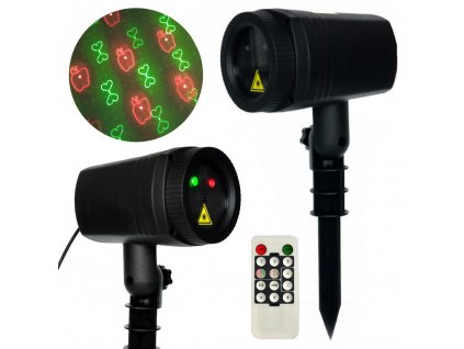 Vánoční laserový projektor s vodotěsným dálkovým ovládáním