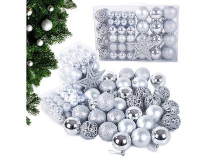 Vánoční koule na vánoční stromek 6/4/3 cm sada 100 kusů