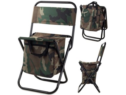 Turistické rybářské křeslo skládací camo taška