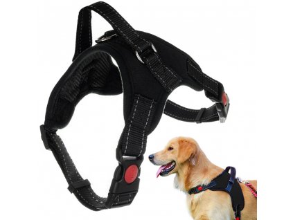 Silný beztlakový postroj pro psy s lehkou rukojetí XL
