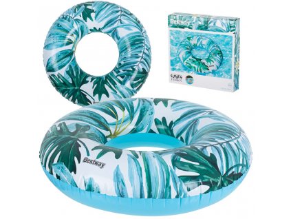 BESTWAY 36237 Nafukovací kolo Palm leaf modré