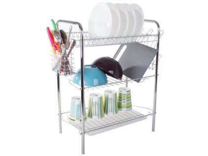 Tříúrovňový odkapávač na nádobí