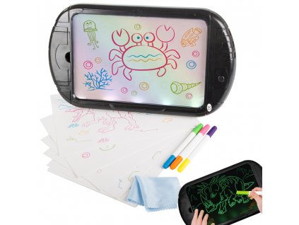 Grafický tablet pro kreslení plnicím perem vedeným neonem