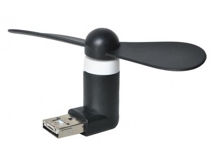 Černý ventilátor micro USB