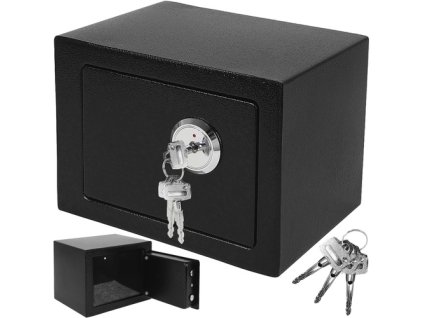 Trezor s mechanickým zámkem 230 x 170 x 170 mm černá