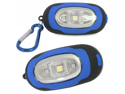 Mini svítilna na klíče 3 LED lampa magnet na batoh