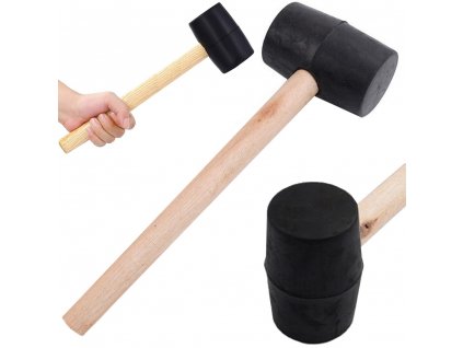 Recoilless paving rubber mallet