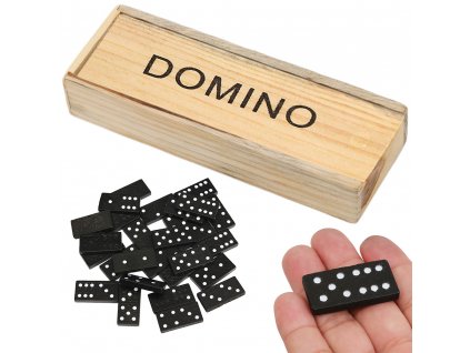 Wooden dominoes game in a box 28 pieces