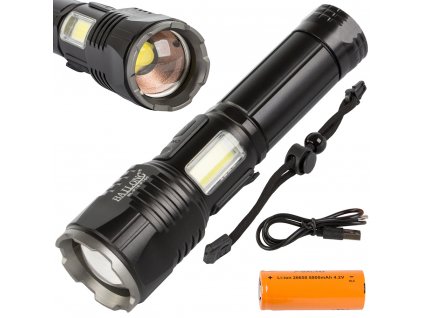 Tactical torch bailong cree cob led xhp160 power