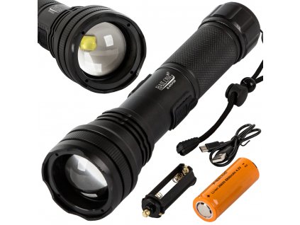 Military tactical bailong zoom led torch xhp160