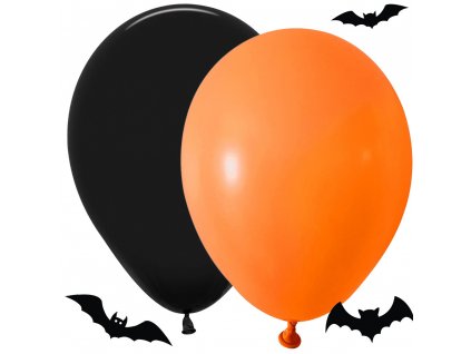 Sada halloweenských balónků černá oranžová 20ks
