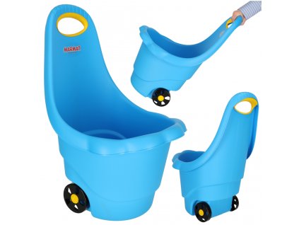 Dětský multifunkční kontejner na kolečkách kontejner na vozíku sedmikráska modrá