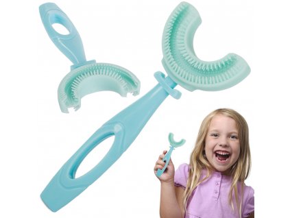 Silicone manual toothbrush for children letter u 360