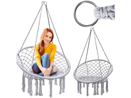 Houpací křeslo závěsná houpačka Čapí hnízdo houpačka boho pro domácí zahradu