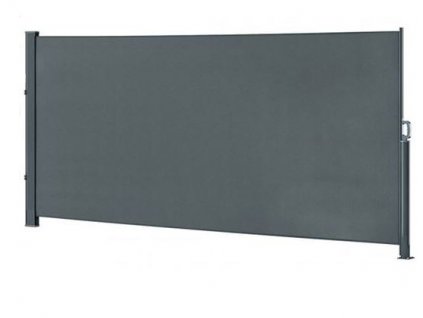 Boční markýza na terasu nastavitelná zástěna na terasu 350x180cm šedá