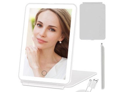 Led osvětlené make-up zrcátko skládací cestovní zrcátko