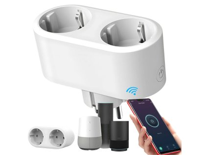 Chytrá dvojitá zásuvka wifi smart timer 16a app