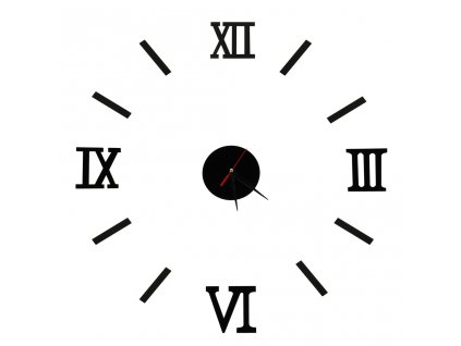 Nástěnné hodiny černé římské číslice