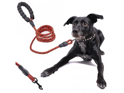 Vodítko pro psy na laně odolné reflexní 2m