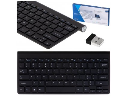 Bezdrátová klávesnice Smart TV černá