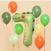 Fóliový narozeninový balónek číslo "7" - Krokodýl 56x85 cm