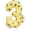 Fóliový balónek číslo "3" - Gepard 55x75 cm