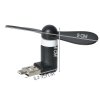 Černý ventilátor micro USB