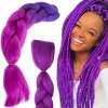 Synthetic hair for colour ombre braids