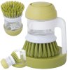 Scrub brush kitchen dishwasher liquid dispenser scrub stand